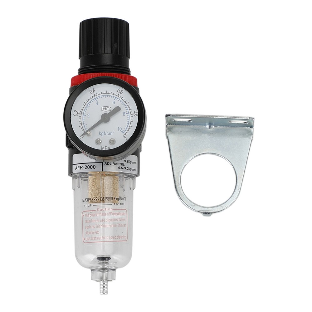 AFR-2000 1/4" Air Compressor Filter Water Separator Trap Tools Regulator Gauge