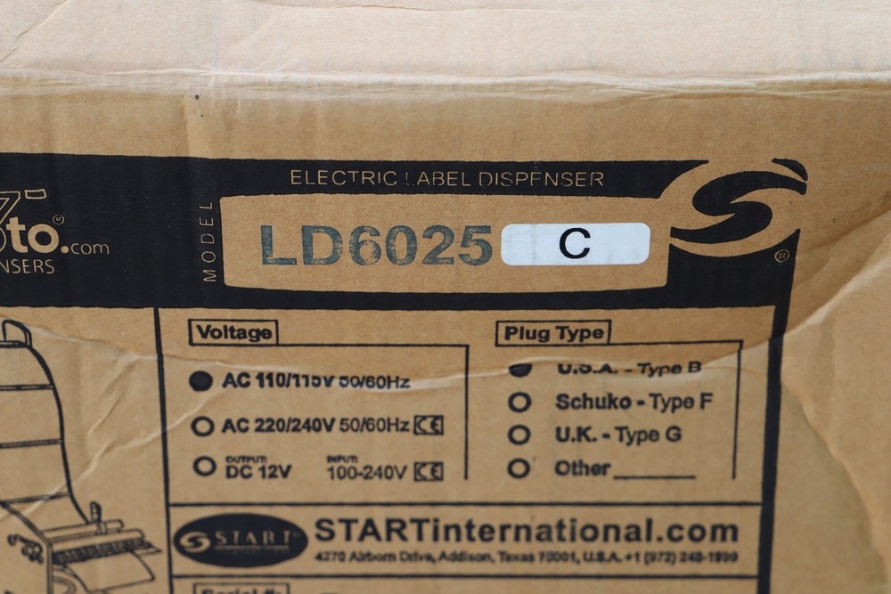 START LD6025C ELECTRIC LABEL DISPENSER