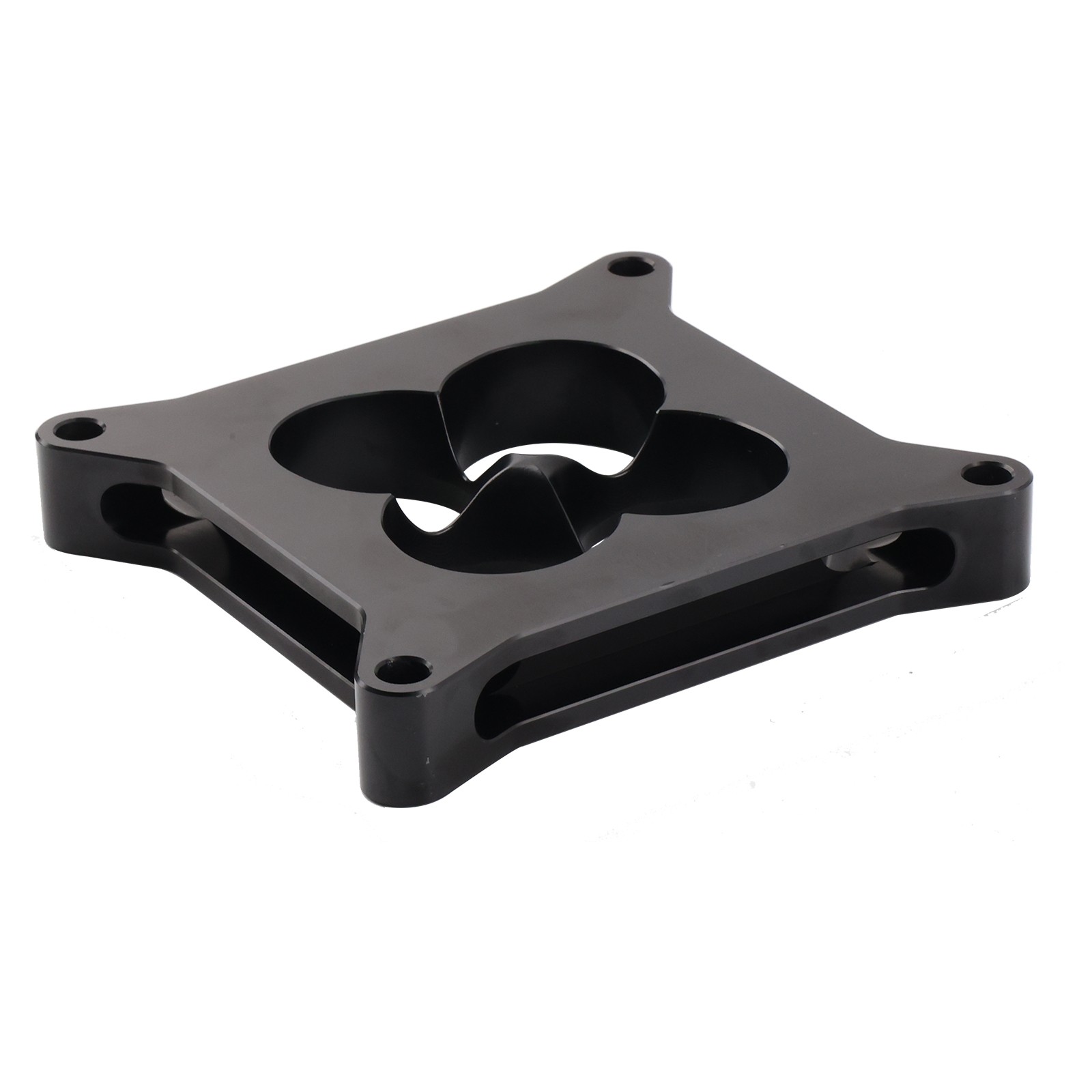 New 1"Thick Aluminum 4150 CNC Machined Carburetor Spacer Square Bore 4 Port BLK