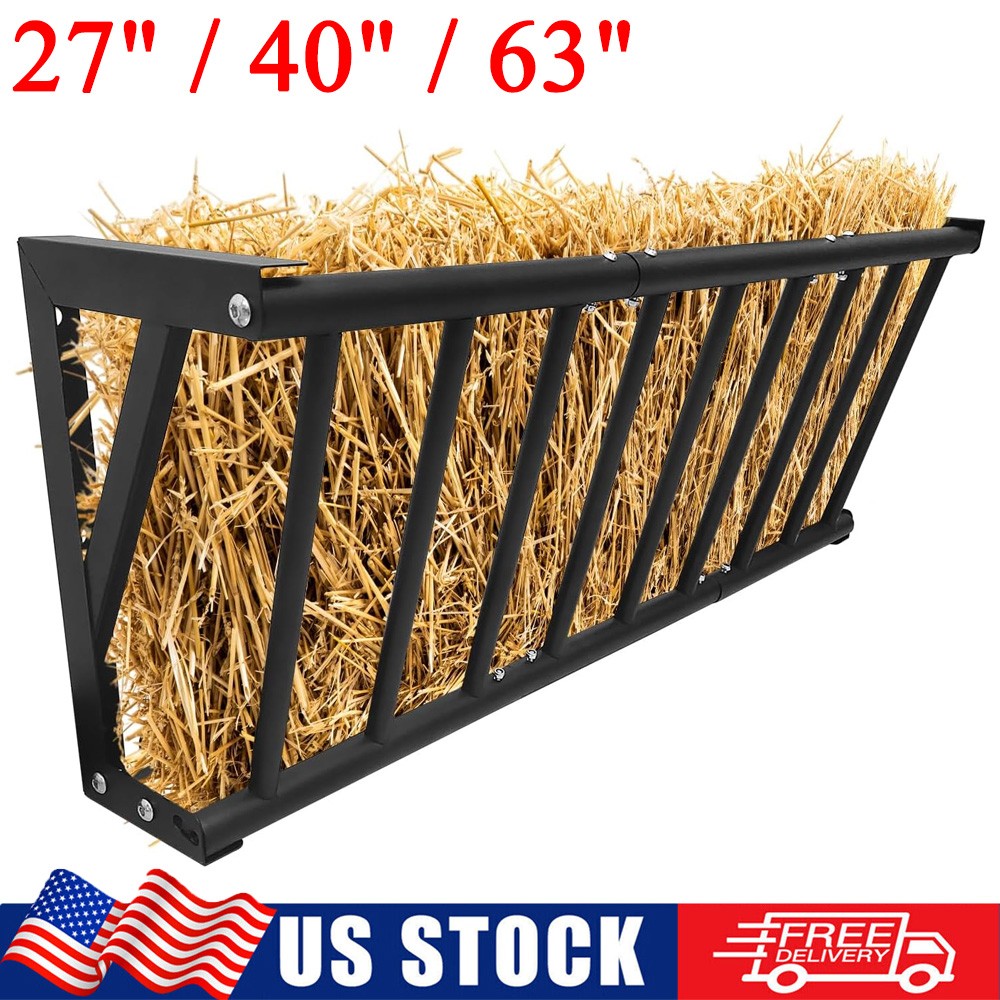 Livestock Hay Feeder 16/25/67 Gallon Wall Mounted Goat Hay Rack for Horse Cattle