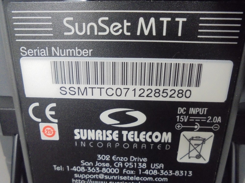 SunSet MTT Comprehensive Telecom Network Handheld Modular General Test Toolkit