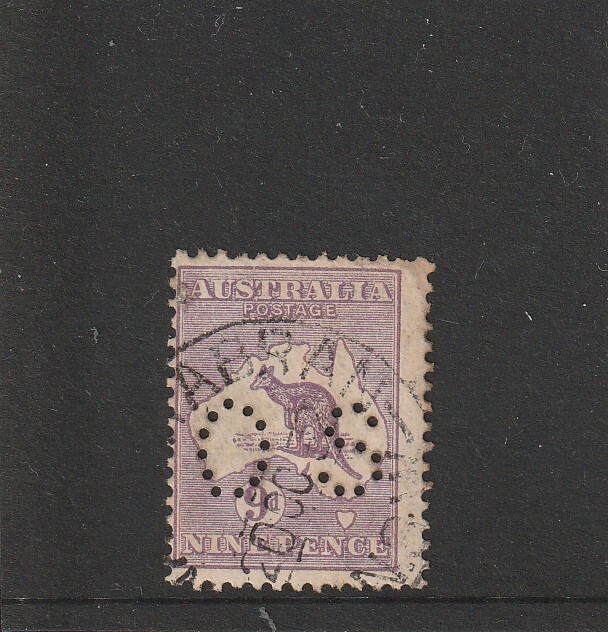 1929 - 1930: 9d. Violet Kangaroo Stamp - Small Multiple - Watermark - Fine Used.