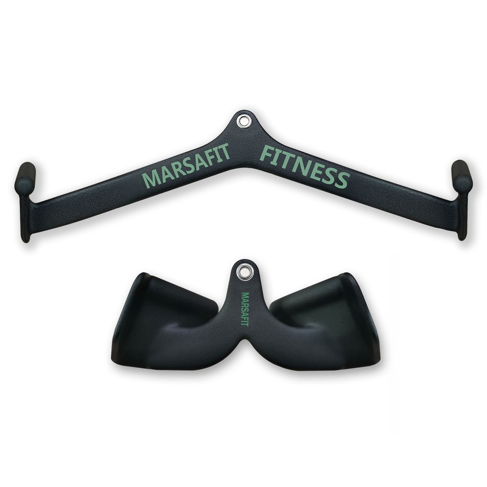 Fitness Rowing Pulley Cable Machine Attachment Handle Grips Lat Pull Down Bar