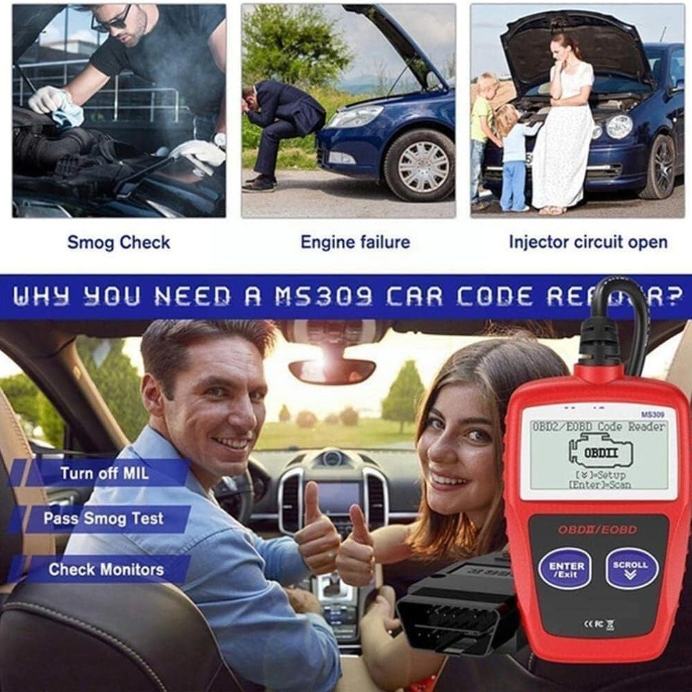 OBD Code Reader Automotive OBD2 Scanner Car Check Engine Fault Diagnostic Tool