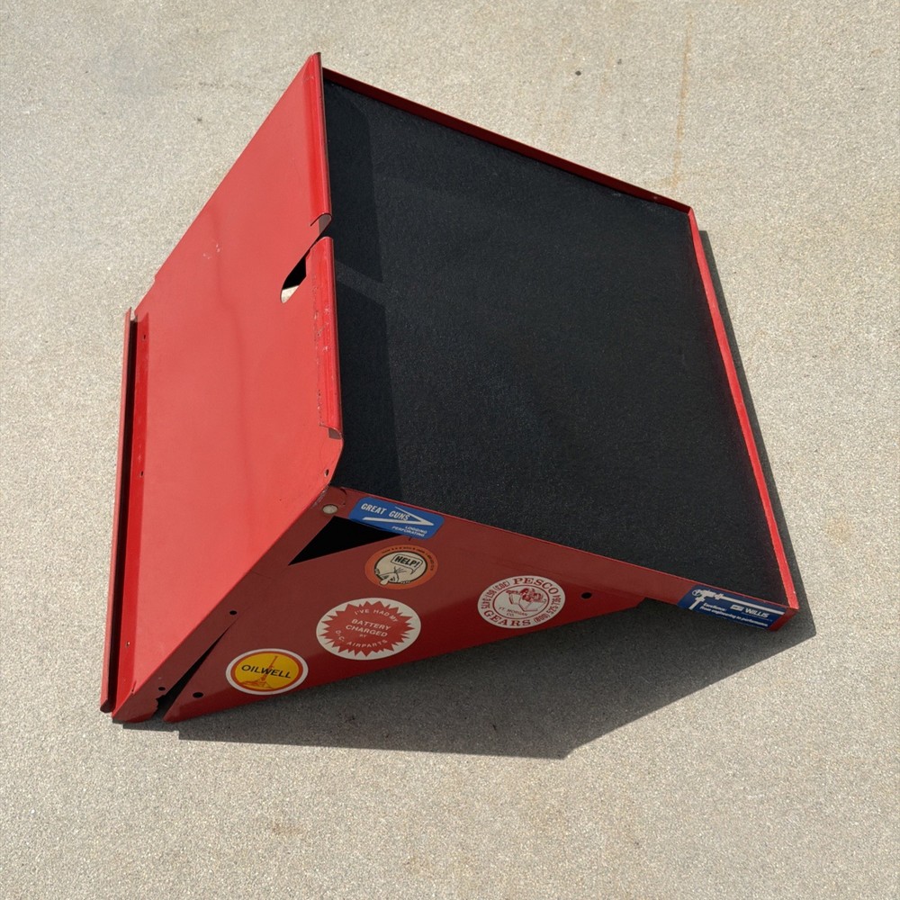 Craftsman Tool Box Side Hanging Folding Table Shelf Bench Tray Red