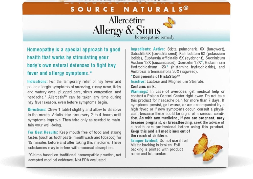 Source Naturals Allercetin, Homeopathic - 48 Tablets