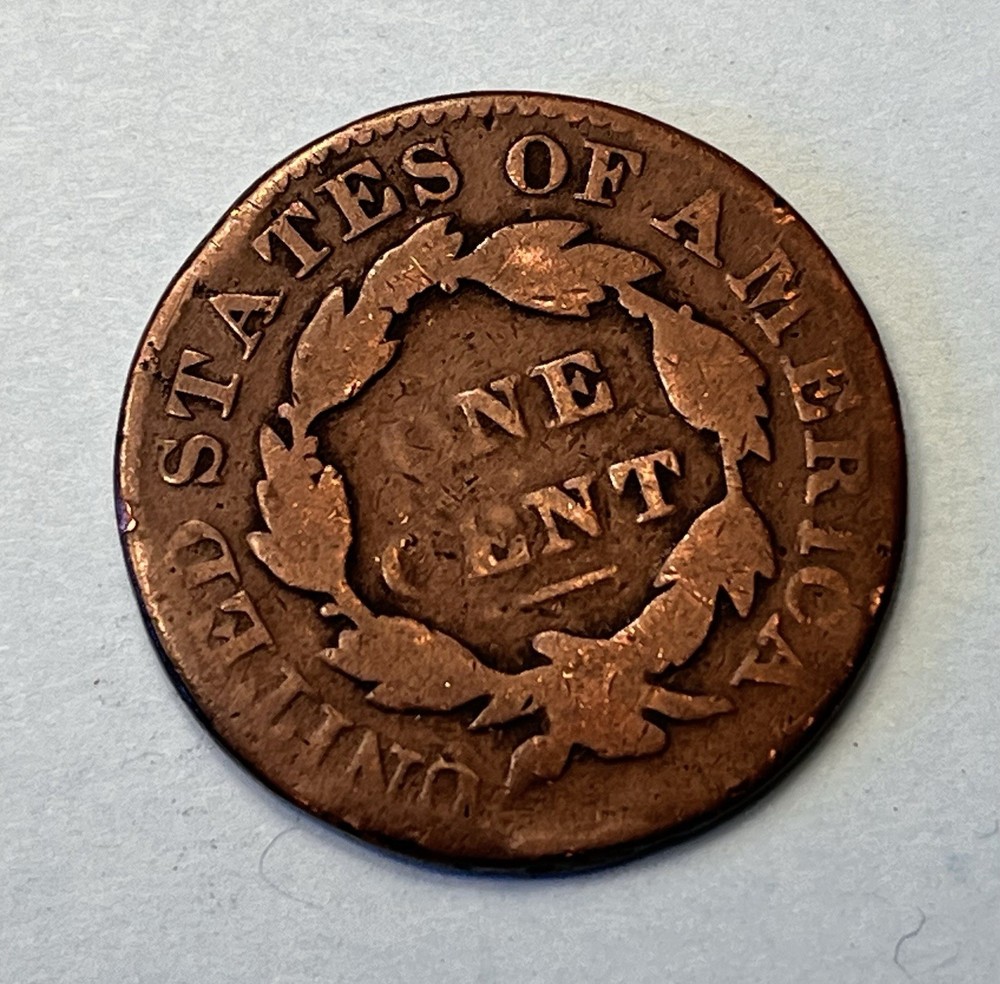 1831 Matron Head Large Cent, Medium Letters