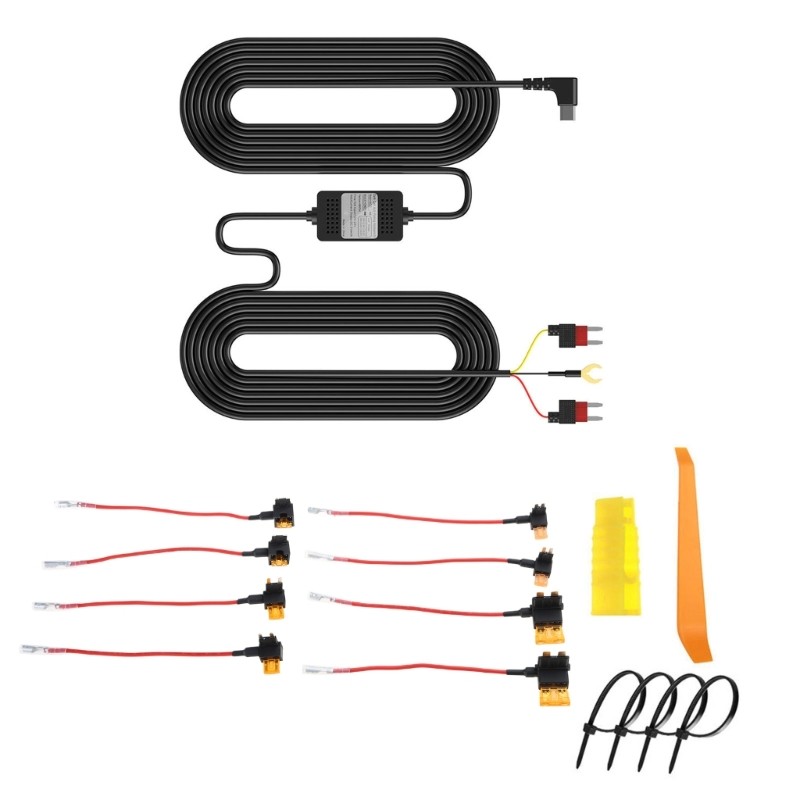 Compacting USB C Dashcam Hardwire Kit for Efficient Car Setups for Dashcam
