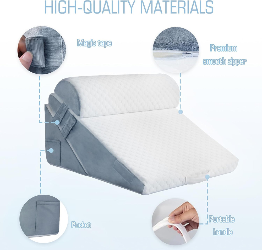 3Pcs Orthopedic Bed for Sleeping, Adjustable 9&12 Inch Memory Foam Post Surger