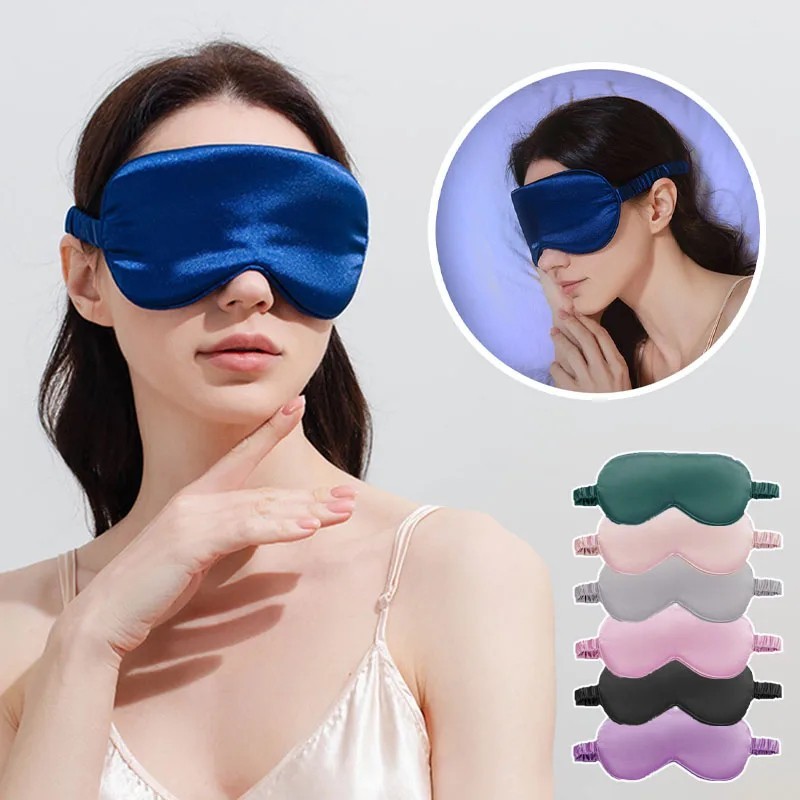 Double Sided Silk Sleep Eye Mask - Breathable & Light Blocking Sleeping Relax