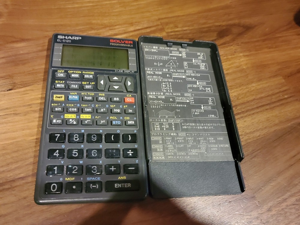 Sharp EL-5120 Solver Programmable Scientific Calculator LCD Glitchy PreOwn WORKS