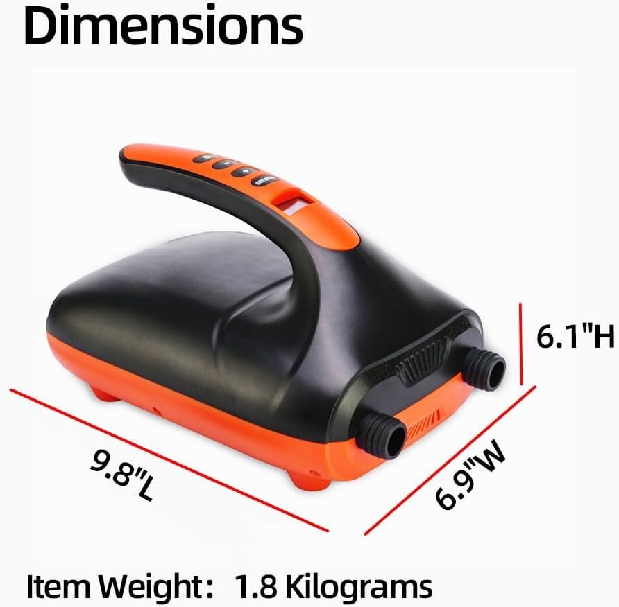 Inflatable Stand Up Paddle Board Pump - 20 PSI Dual Stage