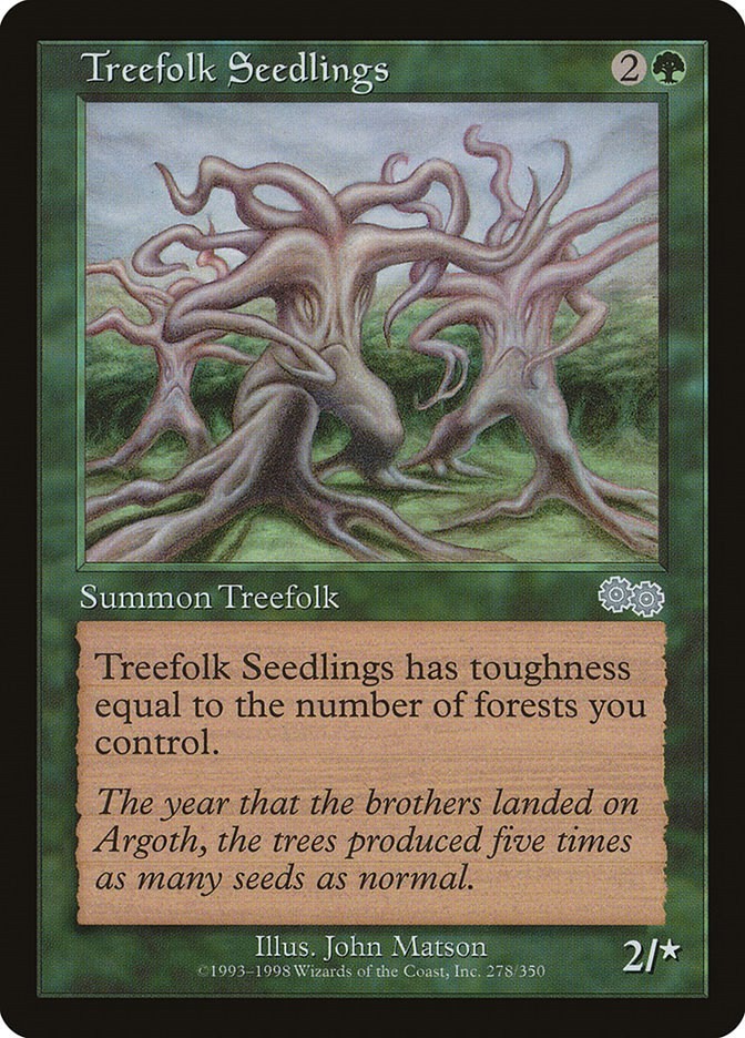 Treefolk Seedlings Urza's Saga 278 MTG MP
