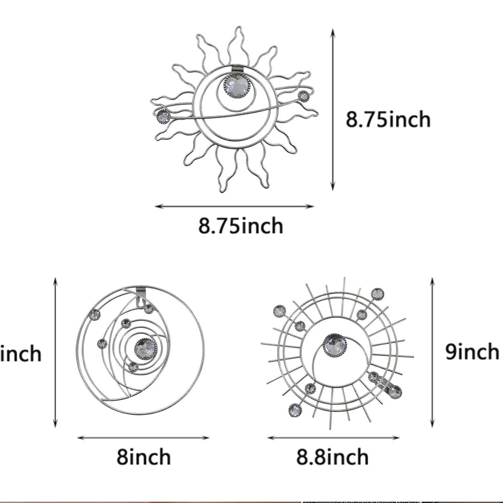 Silver Mirrors Wall Decor 2 Sets