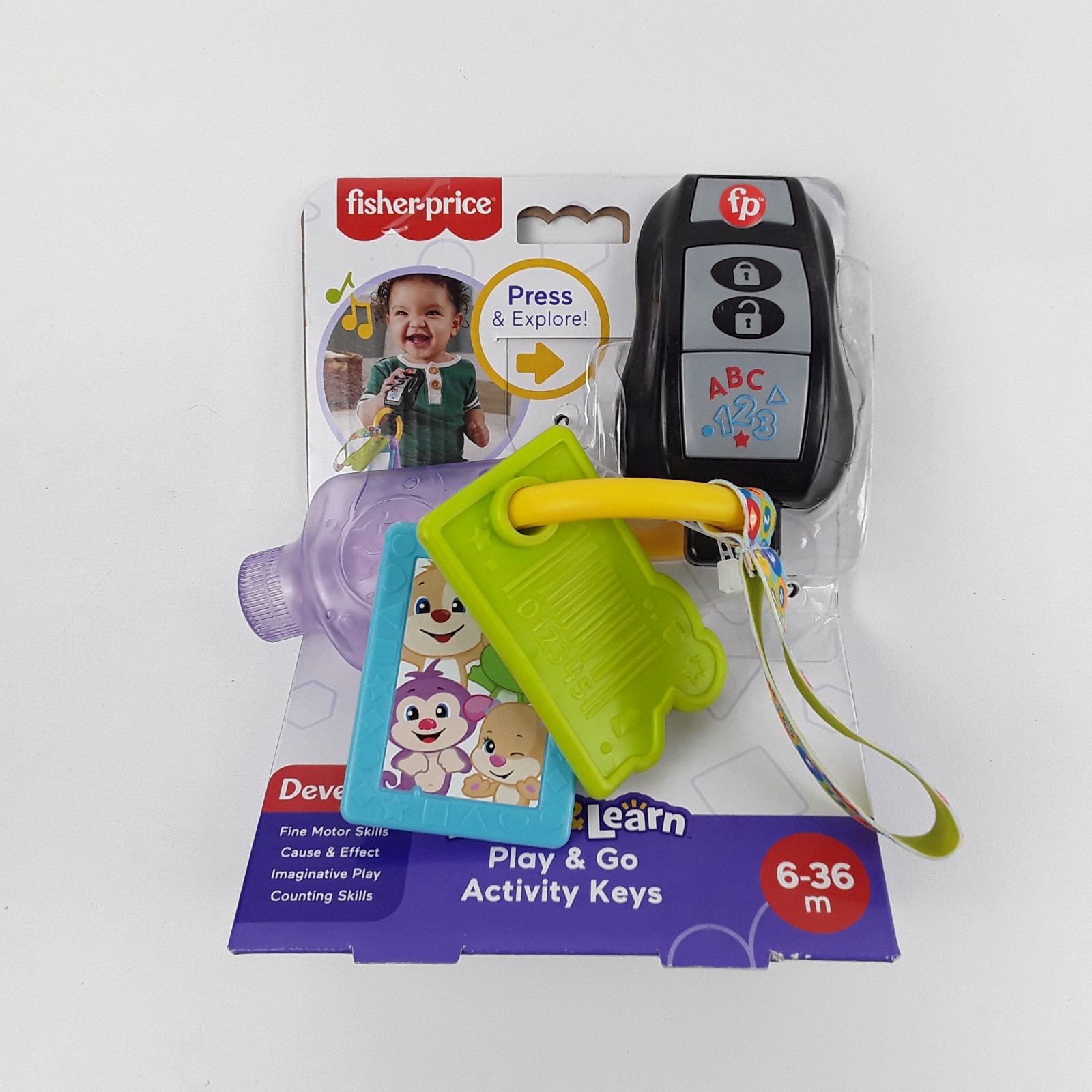 Mattel Fisher-Price Laugh & Learn Play & Go Activity Keys Baby and Toddler Toy