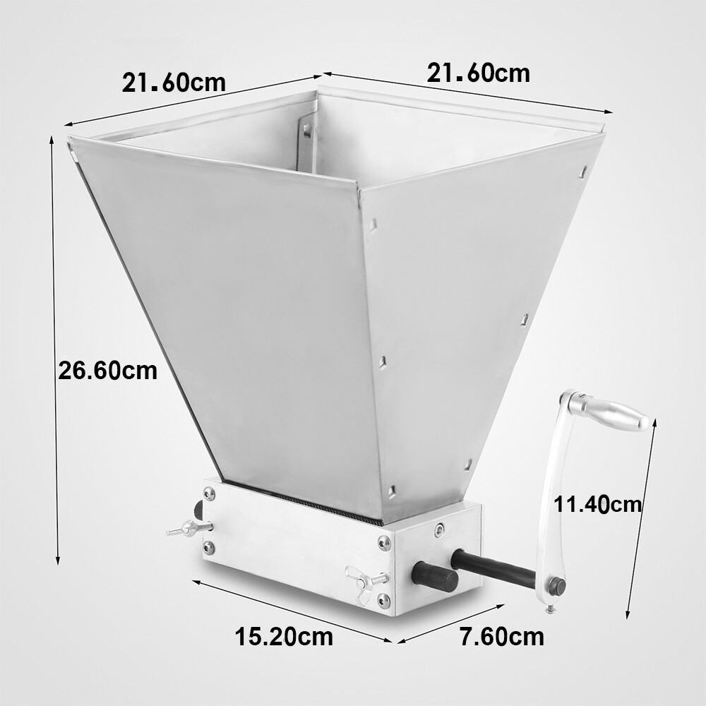 4L Manual Roller Grain Mill Adjustable Low Speed Drill Corn Crusher Machine