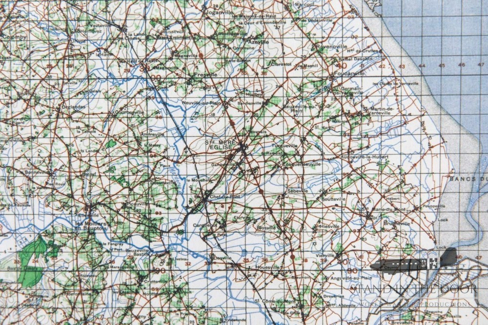 WW2 Normandy map D-Day map 5 Cherbourg-Valognes