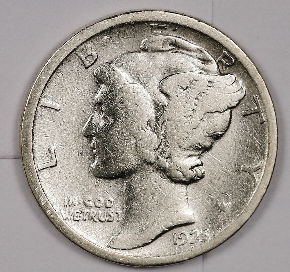 1925-d Mercury Dime.  Better Grade.  176266  Inventory I.