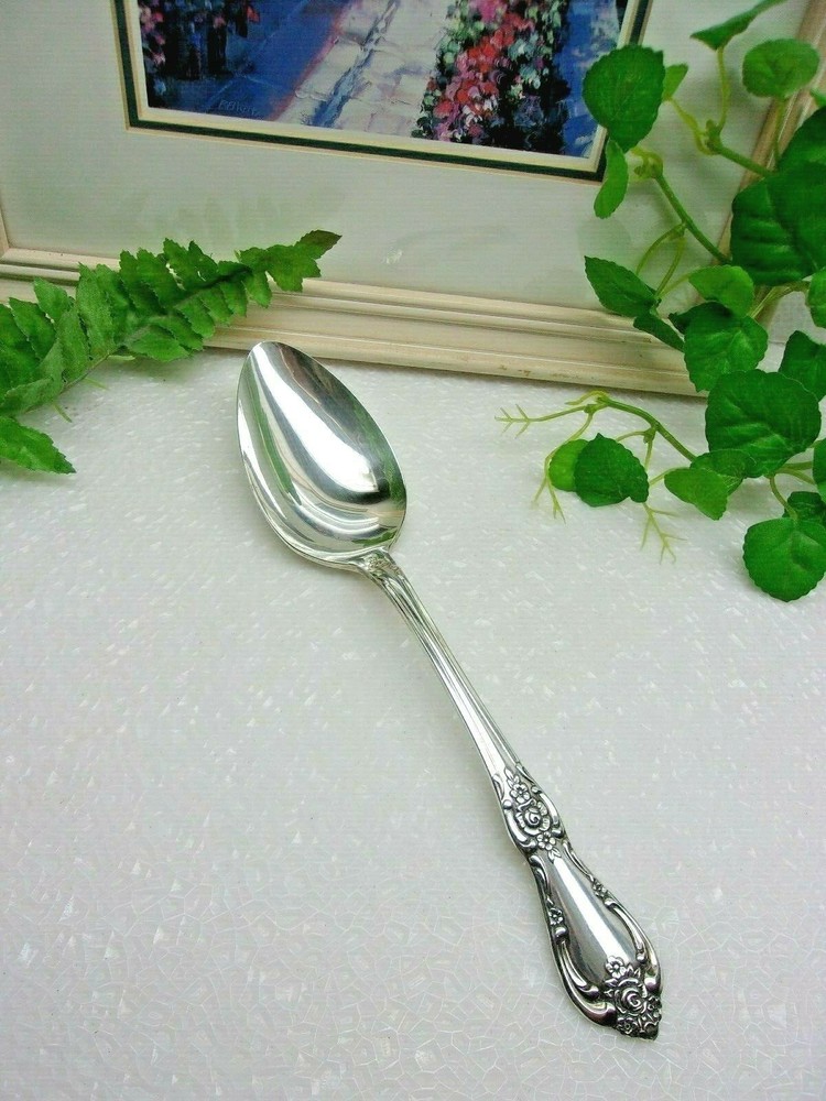 Oneida  Wm A Rogers   Francesca  VANESSA  Silverplate Solid Serving Spoon   1965