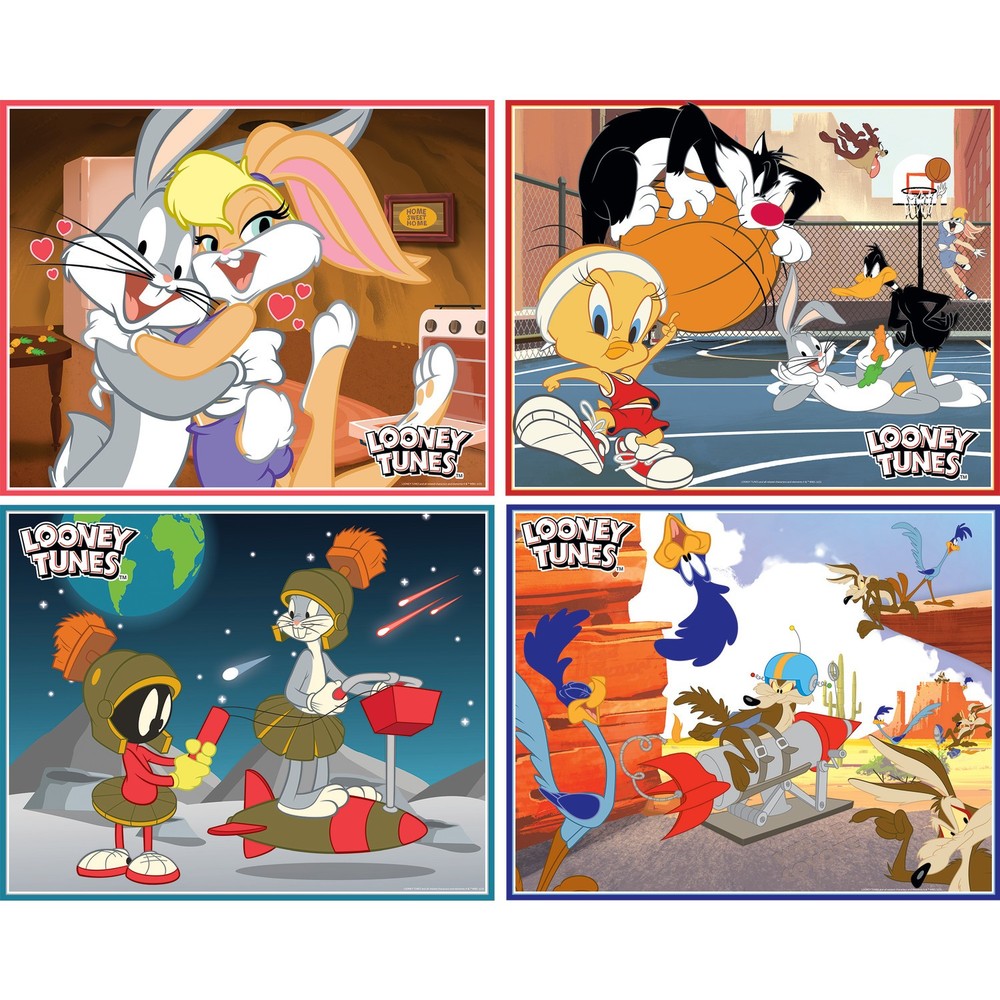 MasterPieces - Looney Tunes 4-Pack 100 Piece Jigsaw Puzzles