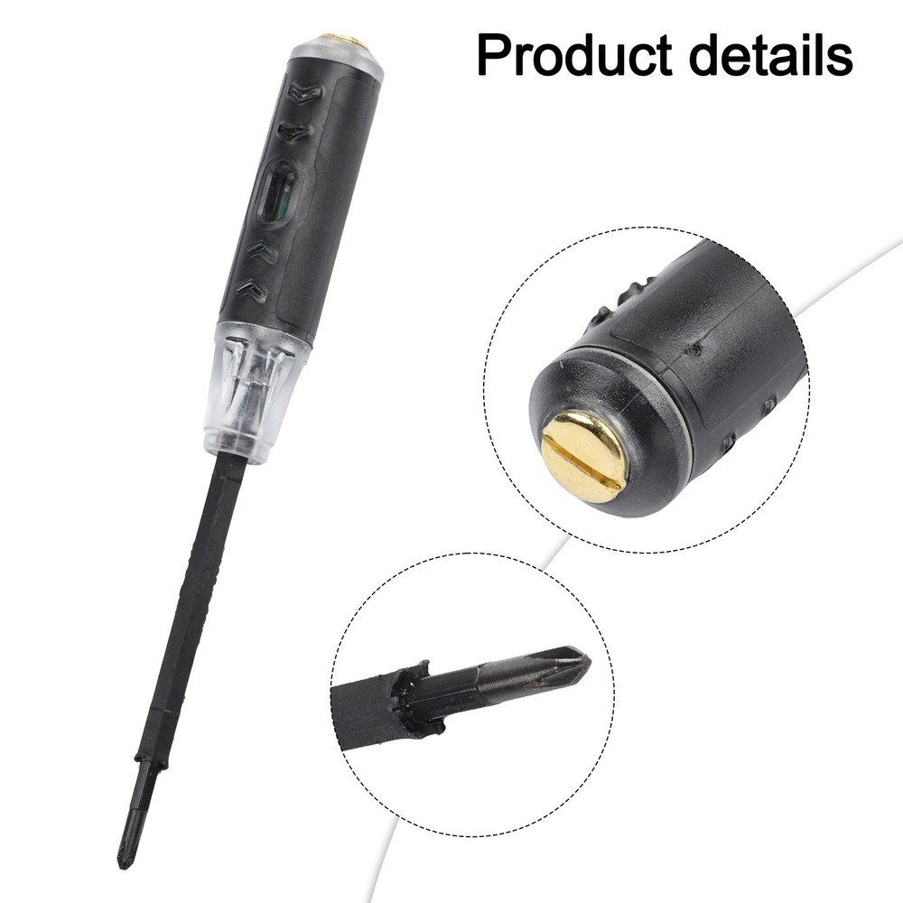 Multifunctional test pen for electricians with screwdriver functionality