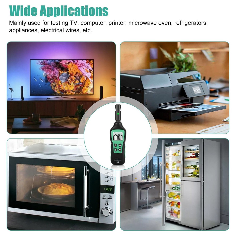 LCD Radiation Dosimeter EMF Meter Electromagnetic Field Detector Geiger Counter