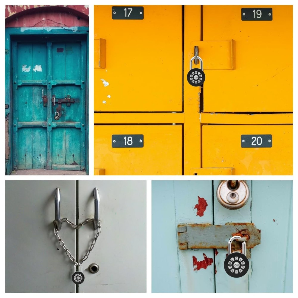 Padlock for Outdoor Gate,Digital Padlock with Code, Lock for Gate, Locker, Fence