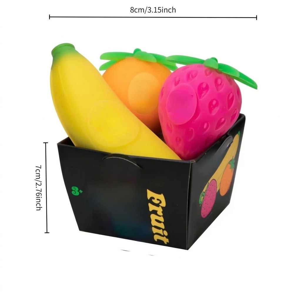 Groovy Fruit - Novelty Squeeze Toy(3pcs/set)