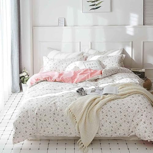 Floral Size Comforter Set, Pink White Queen Pink White Floral Comforter Set