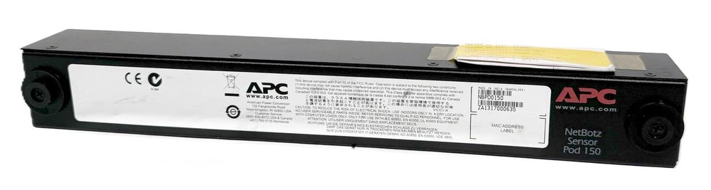 APC NBPD0150 1U Rack Mount Pod NetBotz 150 Rack Sensor