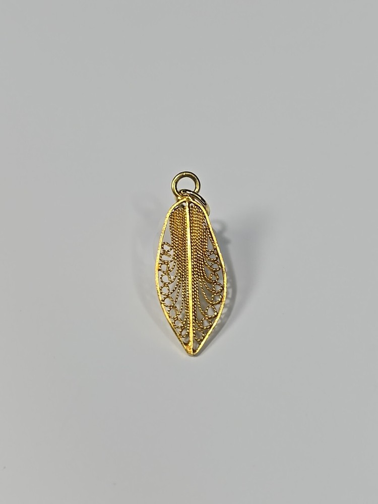 Filligree Pendant Charm Gold Color
