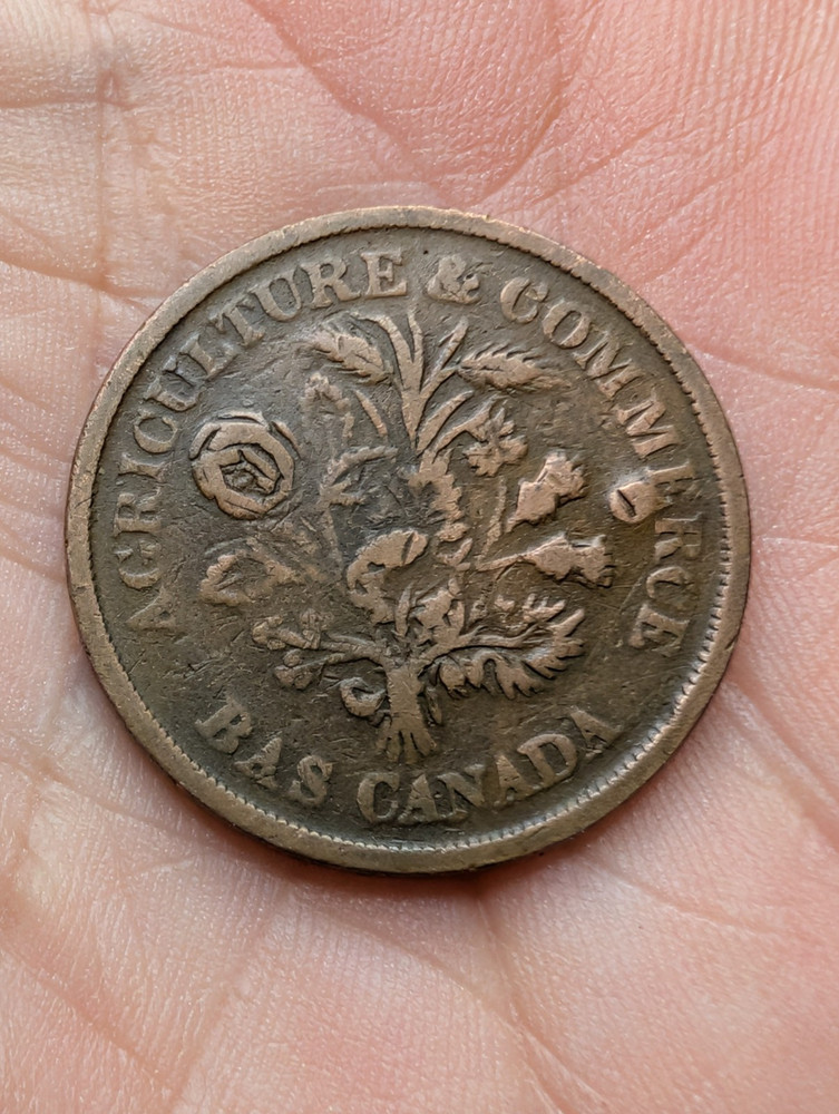 LC-5A3 Bas Lower Canada Belleville Issue Un Sou Token