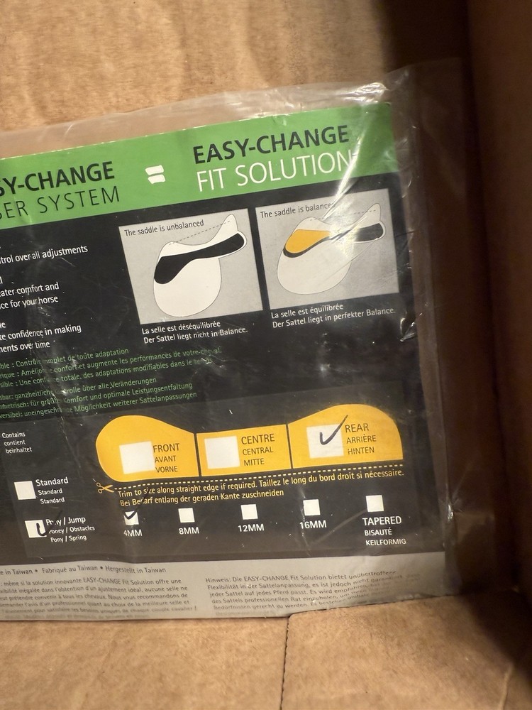 Wintec Bates Easy Change Riser System. Pair - Pony Or Jump Riser. Rear 4 mm.