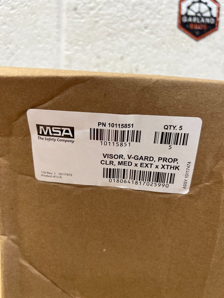 MSA 10115851 5 Pack Visor, V-Gard