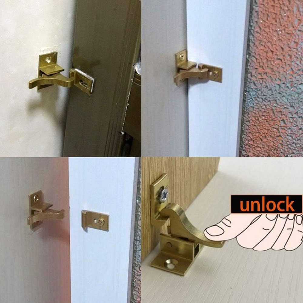Durable Solid Brass Elbow Latch Pack – Ideal for Windows & Cabinet Doors (8 pcs)