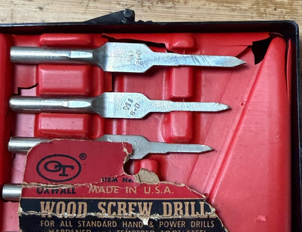5 Piece Oxwall Wood Screw Drill Pilot Bits