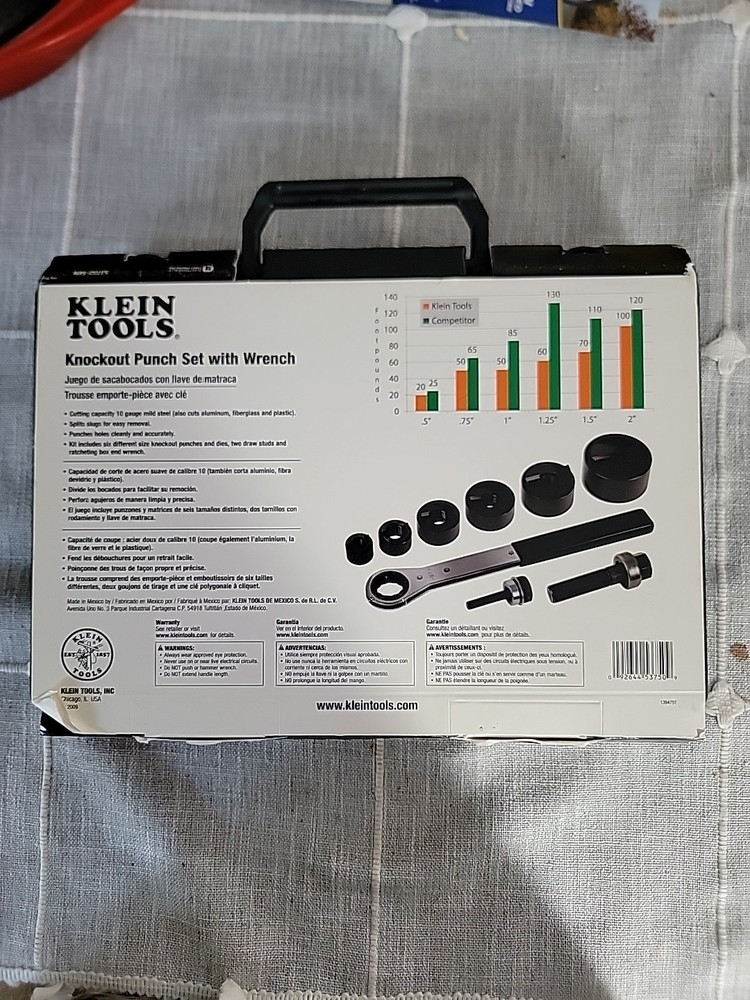 Klein Tools Knockout Punch Set With Wrench