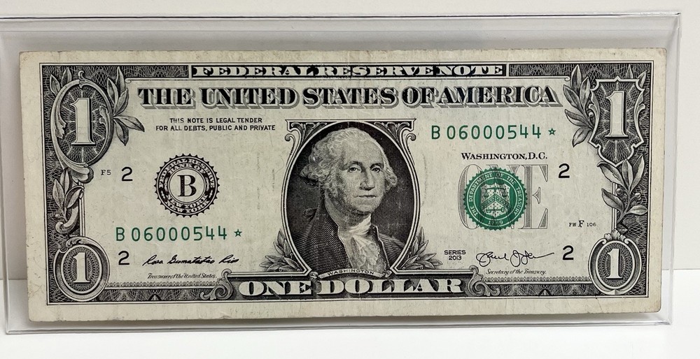 $1 2013 B Duplicate FW Star Note B06000544