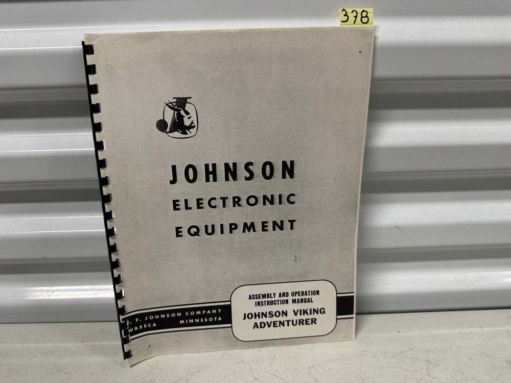 Vintage Johnson Electric Equipment Viking Pacemaker Transmitter Manual
