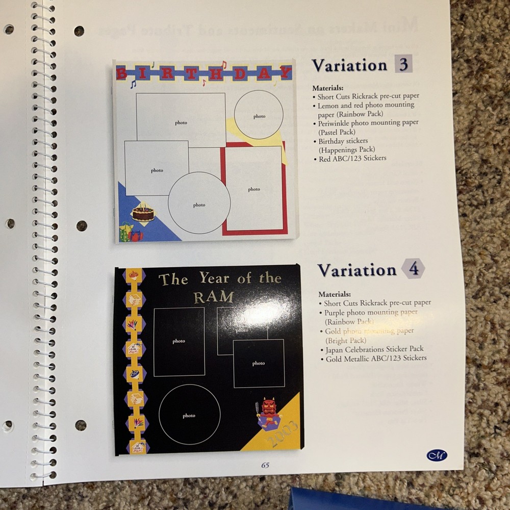 Creative Memories Fast Formulas | 4th Edition | Scrapbook Layout Methods | 2003