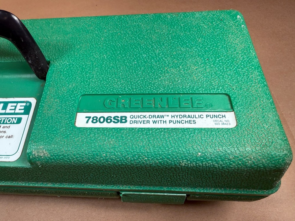 NICE - Greenlee 7806SB Quick Draw Punch Driver Kit 1/2"-2" - Tested