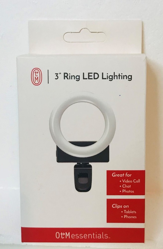 OTM Essentials Universal Ring Light, 3” Black, Brand New, Original Packaging