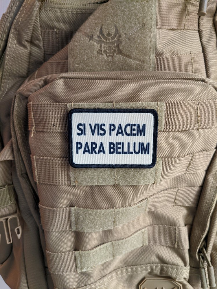 Si vis PACEM para bellum morale patch 2"x3" hook and loop tactical edc