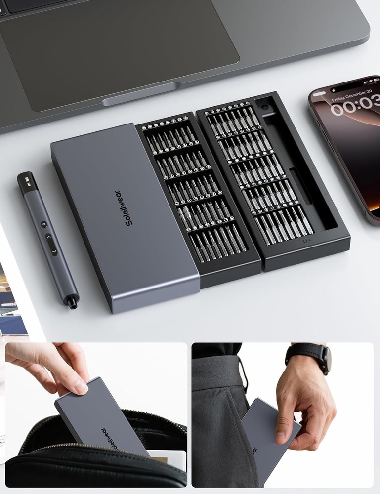 Precision Electric Screwdriver Set with 80 Bits - Perfect for Electronics Repair