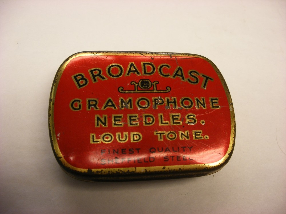 Phonograph Gramophone Needle Tin - Broadcast - Loud - Empty