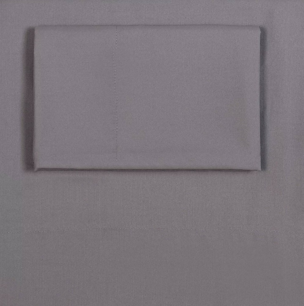 Queen Everyday Microfiber Solid Sheet Set Gray - Truly Soft