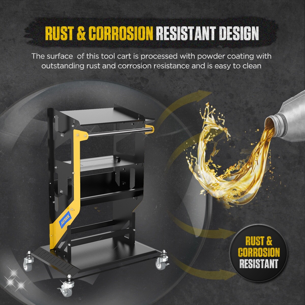 Garage Workshop Storage Rolling Cart Automotive Repair Service Diagnostic Tool