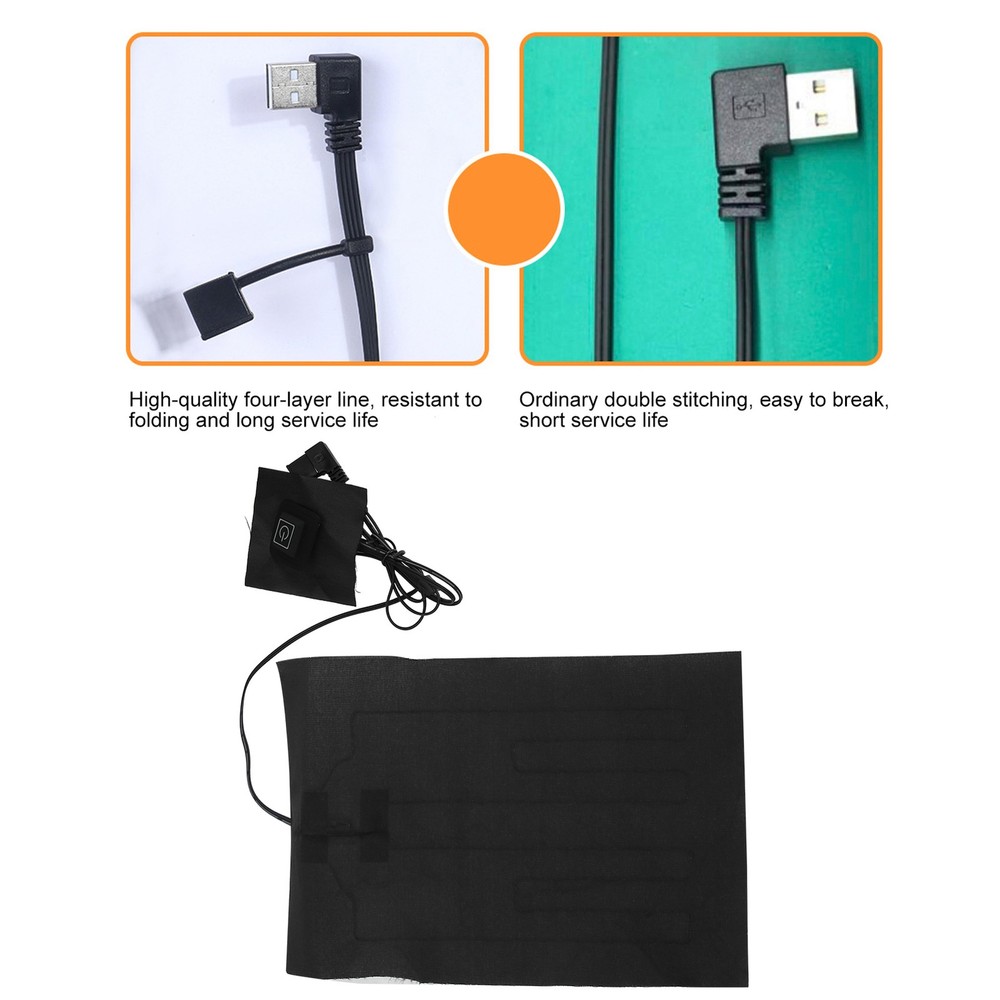 Temperature Adjustable Electric Heating Sheet USB Heating Pad For Clothes Vest