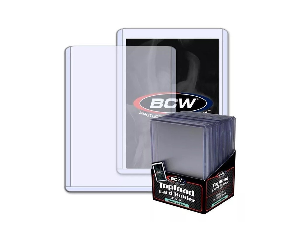 BCW 79pt Thick Card Toploader 3 x 4 Card Holder (25 Holders Per Pack)