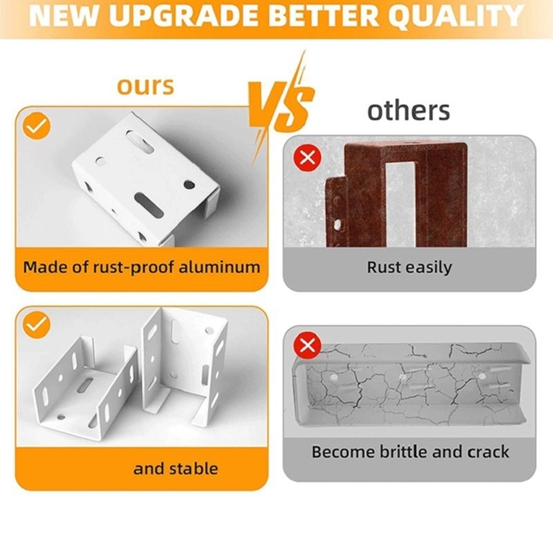 8Pcs Fence Brackets Post Connectors Anti Deformation Deck Rail Bracket
